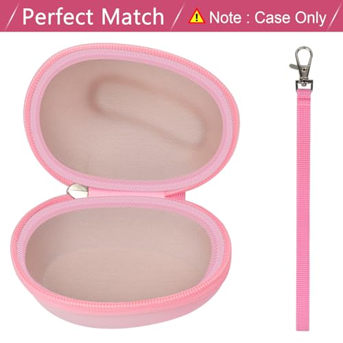 ANKHOH Case for Logitech Lift Vertical Ergonomic Mouse, Pink | Hard EVA case for Wireless Bluetooth Upright Device, Made for Daily Storage and Travel Protection, Bag Only - color: Pink