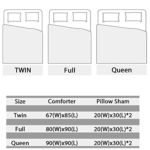 AILONEN Aqua Jellyfish Wave Full Comforter Set, Marine Plant Bedding Pack with 2 Pillowcases, Teen Bedroom - color: Sea8, size: Full