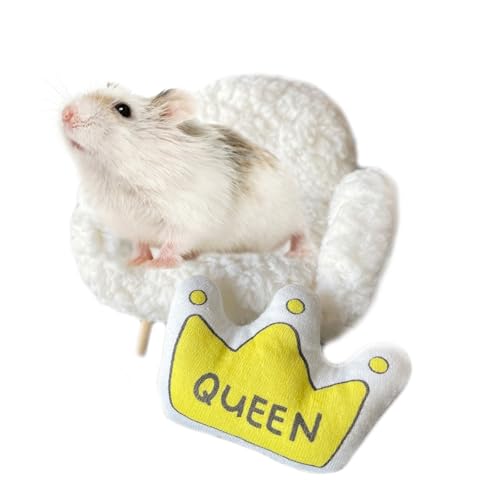 Hamster Mini Cotton Sofa Chair, Small Animal Blue Red Bed Cozy with Pillow, Cage Decor Photo Toys, Relax Habitat House Accessories, Sleep Pad Rest Nest for Hamster, Mice, Rat. (White Sofa) - color: White Sofa