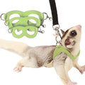 3 Pack Sugar Glider Harness and Leash Set Small Animal Training Walking Vest for Squirrel Hamster Rat-Green - color: Green