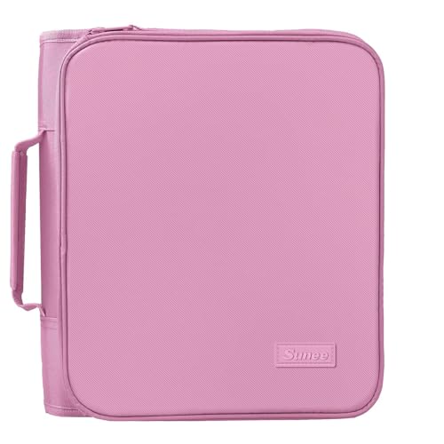 SUNEE Zippered Binder Bag with Handle, 2-Inch 3-Ring O-Ring, 500-Sheet Capacity, Includes Zip Pocket, 5-Tab Expanding File Folder, Multi-Pocket Organizer Binder for Middle School, Grape Purple - color: Grape Purple