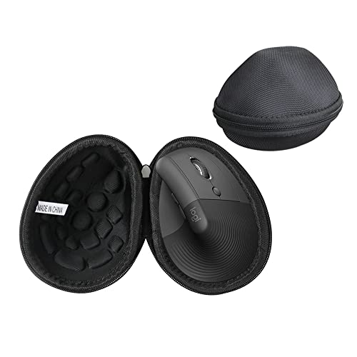 adada Hard Travel Case for Logitech Lift Vertical Ergonomic Mouse (Black) - color: Black