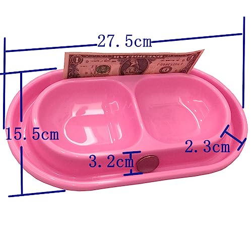 Cat Kitten Dish Dog Puppy Feeder Pet Bowl 3 Colors New Pink | Ant Proof Food Bowl, No Spill Dish, Outdoor Feeding, Deep Wide Water Moat, Ants Barrier Blocks Insects, Lightweight Plastic - color: Pink, size: Small