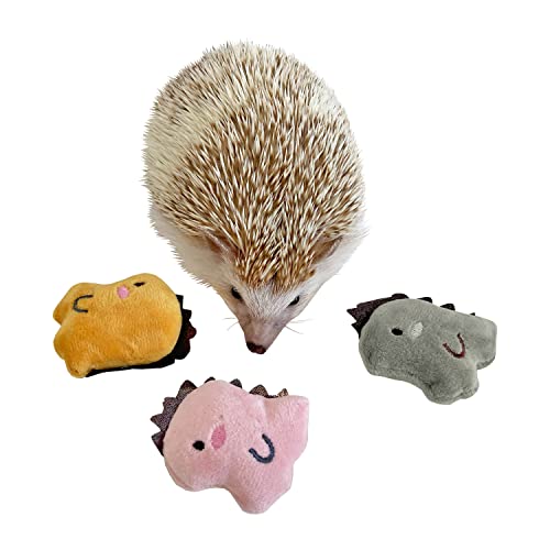 3 Pcs Cute Small Animal Accessories Toys Dinosaur for Hedgehog Supplies Guinea Pig Hamsters Small Pet Toy Gift Photo Shoot Cage Accessory