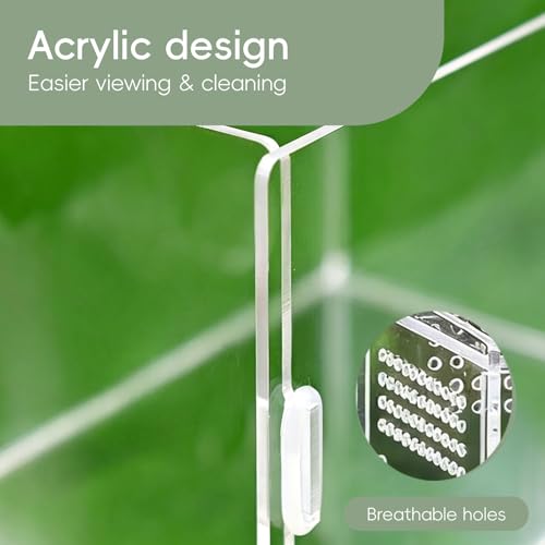 Visible Acrylic Hamster Digging Box, Large Hamster Sand Bath Container for Syrian Hamsters, Dwarf, Gerbils, Hamster Hideout & Enrichment Toy as Cage Accessories