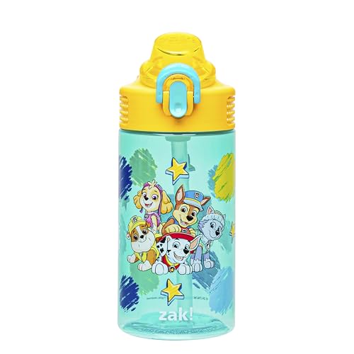 Zak Designs PAW Patrol Sage 16oz Leak-Proof Straw Kids Water Bottle - color: PAW Patrol (Chase, Marshall, Skye, Rubble, Everest), size: 16 Ounces