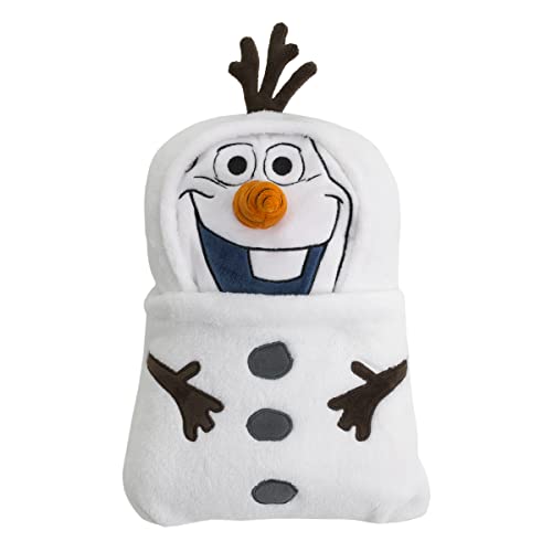 NoJo Disney Frozen Winter Cheer White, Orange, Brown Olaf Character Shaped Blanket - color: Frozen - Winter Cheer
