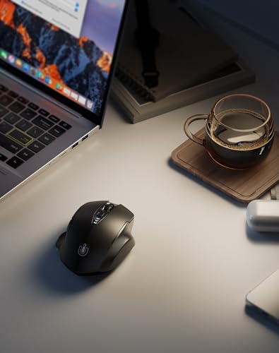 Uineer Bluetooth Mouse, Tri-Mode Wireless, Rechargeable, 3-Device Switch | Dual Bluetooth plus 2.4G connectivity, Multi-Device switching and a visible rechargeable battery level - color: Yellow