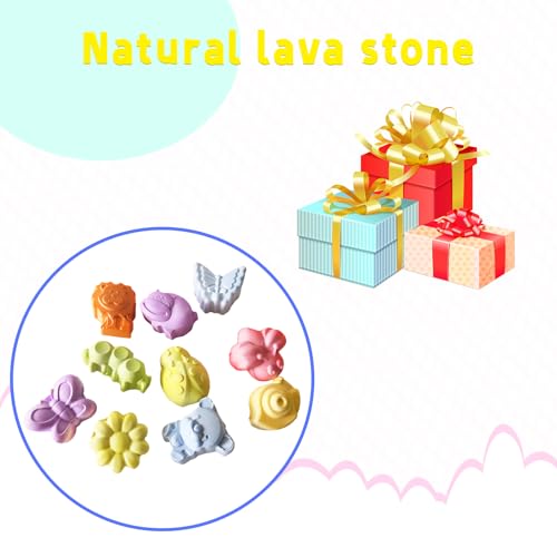 Hamiledyi 10 Pieces Hamster Teeth Grinding Lava Block Calcium Stone Chew Toys for Chinchillas Rabbits Gerbil Guinea Pig Syrian Hamster Squirrel Ferret