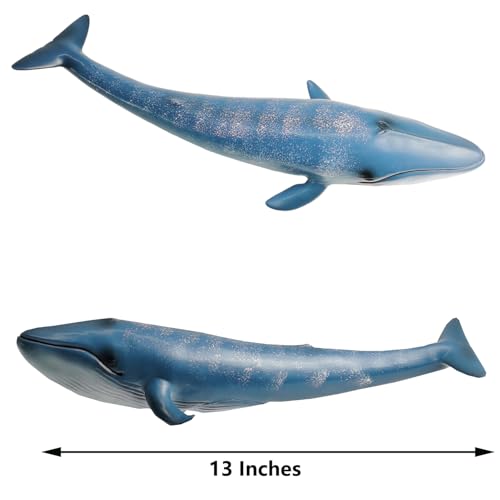 Gemini&Genius Blue Whale Sea Animal Action Figure, Ocean Shark Whale Toy | Educational, Role Play, Swim, Beach, Bath and Collectors for Kids - color: Blue Whale