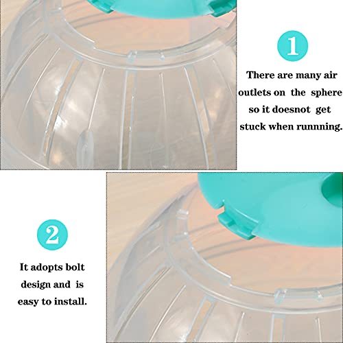 2 Pieces Hamster Ball Hamster Exercise Ball 5.7 Inch Guinea Pigs Running Balls Transparent Plastic Hamsters Wheel for Mini Dwarf Rabbits Small Pets to Reduce Boredom and Increase Activity