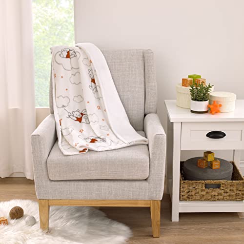 NoJo Disney Winnie The Pooh Red and White Clouds Super Soft Sherpa Baby Blanket - color: Winnie the Pooh Red and White Clouds