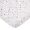 NoJo Disney Minnie Mouse White, Light Blue, and Peach with Daisy Duck Super Soft Nursery Fitted Crib Sheet - color: White, Light Blue, Peach, size: Crib
