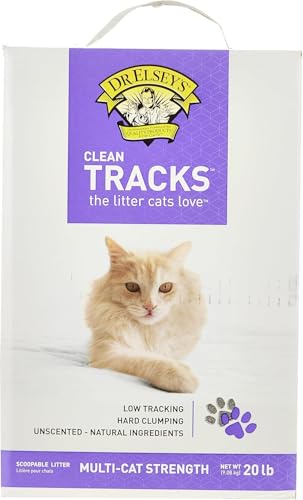 Dr. Elsey's Clean Tracks Clumping Clay Cat Litter, 20 lbs. - size: 20 pounds