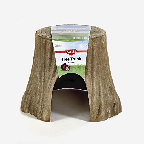 Kaytee Natural Tree Trunk Habitat Hideout for Pet Dwarf Rabbits, Guinea Pigs, Hamsters, and Chinchillas, Large - size: 10.8"L x 10.0"W x 8.0"H