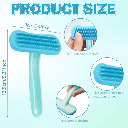 1Pcs Rabbit Bunny Soft Brush, Practical Brush for Rabbits Grooming, Soft Silicone Small Animal Massage Comb, Bunny Grooming Kit Supplies Suitable for Cats Puppies & Other Pets(Blue) - color: 1pc-blue