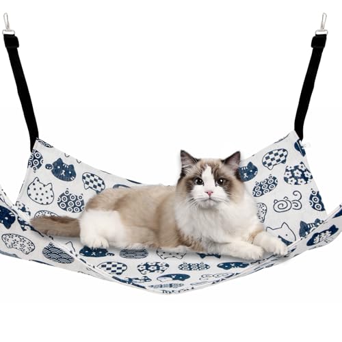 Pet Accessories Hanging Cat Bed Swing Hammock for Cage - Indoor Kitten Desk Accessories - Ferret Bed - color: Grey, size: Medium