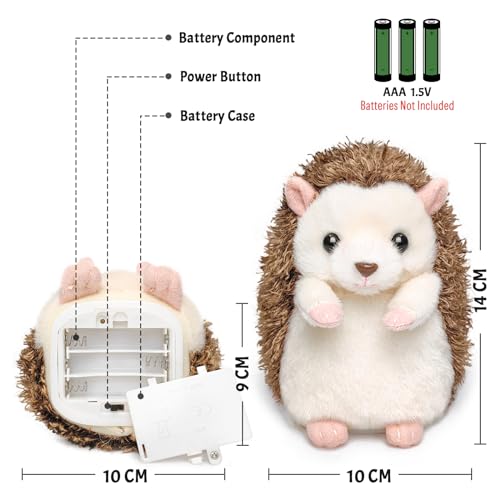 YH YUHUNG Easter Basket Stuffers Talking Hedgehog Repeats What You Say with Clear Voice Talking Toy Animated Repeating Toddler Toys for Ages 3 4 5 6 Kids and Boys Birthday Gift