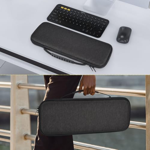 Hard Keyboard Carrying Case for Logitech Pebble Keys 2 K380s & Logitech K380 Bluetooth Keyboard Case + M350 Pebble Mouse Combo, Wireless Keyboard Shockproof Protective Travel Bag, Black - size: Logitech K380