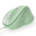 Micropack Ergonomic Mouse Wired for Laptop, PC Computer and Desktop, Ergo Mouse Vertical with Silent Clicks, Up to 3200 DPI Adjustable Mouse Sensitivity, Green - color: Green, size: Wired