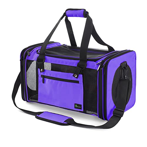 Soft-Sided Pet Carrier for Cats Small Dogs of 15 Lbs Medium Purple - color: New-Purple, size: Medium