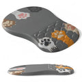 Ergonomic Joint Wrist Support Mouse Pad with Memory Foam Cushion Massage Bump,Cute Cat Claws Tunnel Pain Relief Mousepad Slope Design for Wrist Rest - color: M-03