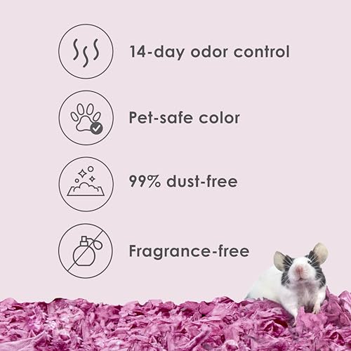 Kaytee Clean & Cozy Colors, Small Animal Bedding with Extreme Odor Control, Plum, 49.2 Liters - color: Plum, size: 49.2 Liter