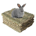 kathson 8 PCS Bunny Grass Mat Natural Woven Pet Bed Nest Mats Rabbits Chew Toys for Hamsters Parrot Rabbits Hedgehog Guinea Pig Bunny and Other Small Animals - size: 8 pcs