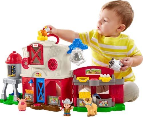 Fisher-Price Little People Toddler Learning Toy Caring for Animals Farm Playset with Smart Stages for Pretend Play Kids Ages 1+ years (Amazon Exclusive) - style: Classic Farm