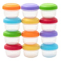 WeeSprout Baby Food Containers - Small 4 oz Containers With Lids, Leakproof & Airtight, Freezer Safe, Dishwasher Safe, Thick Food Grade Plastic, Set of 12 Baby Food Storage Containers + Color Options - color: Vivid Variety