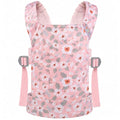 Doll Carrier for Toddler 100% Cotton Pretend Play Doll Carrier with Adjustable Straps 3 Carry Ways Stuffed Animal Baby Dolls Accessories Gift - White Pink Flower - color: White Pink Flower