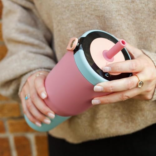 BrüMate Resa 25oz 100% Leakproof Travel Tumbler with Handle & Straw | Flexible SoftSip Straw | Silicone Sleeve for Durability | Stainless Steel | Cup Holder & Travel Friendly Water Bottle | (Lavender) - color: Lavender, size: 25 oz
