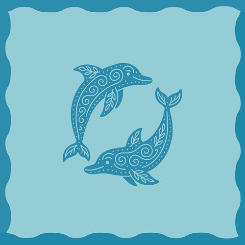 Dolphin Mat 9x9 | Outdoor, Lightweight, Washable, Recycled Materials, Stitched Seams