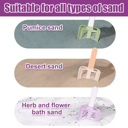 MiOYOOW Hamster Litter Scoop, Plastic Sand Shovel Small Animal Mesh Scooper for Guinea Pig Hamsters Gerbils Small Animals - color: light pink