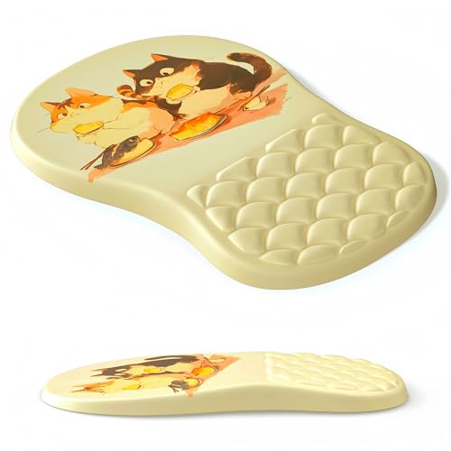 Ergonomic Mouse Pad with Wrist Rest,Soft Memory Foam Massage Design, and Non-Slip PU Base for Pain Relief, Gaming Mouse Pad for Desk, Home, Office - color: M-02