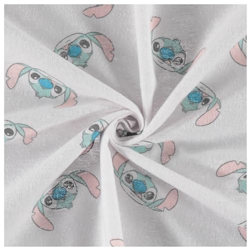 Disney Baby 4-Pack Receiving Blankets — 100% Cotton Flannel, 28" x 28" — Available in Mickey, Minnie, Pooh, Stitch or Angel — Soft Swaddle, Burp & Stroller Blankets — Gift-Ready with Ribbon Bow - color: Stitch