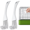 Pawfly 2 Pcs Bird Cage Cleaner Brush, 2-in-1 Bird Cage Cleaning Brush, Bird Poop Remover for Perches, Kennels & Small Animal Cages, Bird Cage Accessories, Bird Droppings Removal Brush - color: Green