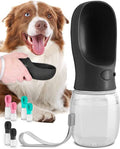 MalsiPree Dog Water Bottle Dispenser - 12 oz Black, Leak-Proof | 12oz leak-proof bottle - one-hand use - built-in bowl - Use for dog walks, travel, hiking & beach days - color: Black, size: 12oz - Standard