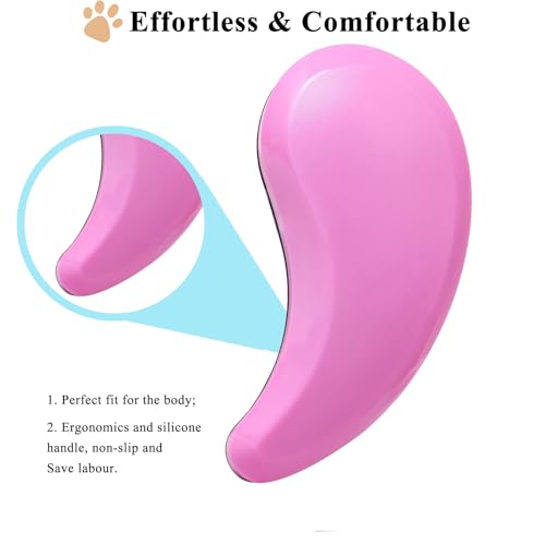 Small Dog Brush, Soft Pet Grooming Brush for Shih Tzus, Yorkies, Maltipoos, Maltese, Puppy Massaging Hair Brush, Cat Brush, for Small Animals Rabbits of All Hair Types (Pink) - color: Pink