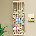 Corner Stuffed Animal Storage Zoo – Adjustable Natural Solid Wood Toy Organizer & Teddy Bear Holder – Large Wall Plushie Cage Shelf with Reinforced Star & Moon Cutouts for Nursery Kids Room