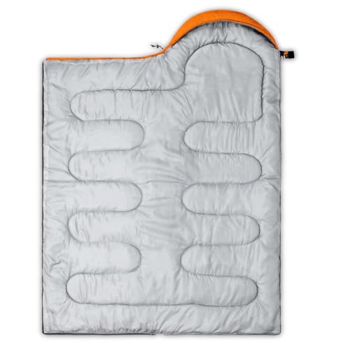 QOOMO Camping Sleeping Bags,3 Season Warm & Cool Weather,Lightweight,Waterproof Sleeping Bags for Adults & Kids,Traveling,and Outdoors,Camping Gear Equipment - color: basketball