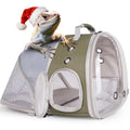 WEVONIGU Expandable Small Animal Backpack Carrier with Clear Bubble Window Large Space Travel Cage for Hedgehog Rat Parrot,Bearded Dragon,Sugar Glider,Airline Approved (Army Green, BE Backpack) - color: Army Green, size: 8.0"L x 7.0"W x 5.0"H