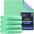 4 Pack 36” x 36” Extra Heavy Absorbency Washable Underpads Bed Pads | WaterProof Quick Drying Nursing Pads Incontinence, Reusable Washable Pee Pads for Dogs, Diaper Changing & Adults - size: 4 Pack - 36" x 36"