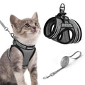 rabbitgoo Cat Harness and Leash Set, Step-in Soft Vest, Grey | Escape Proof, Lightweight, Easy-on & Adjustable, Hook & Loop with Buckle, Reflective, for Kittens & Small Cats Walks, S - color: Grey, size: S