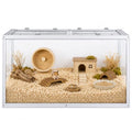 Large Hamster Cage 40x20x20 in, Acrylic Hamster Enclosure with Metal Frame | Chew-proof, Vent holes, Hinged top - size: 40.0"L x 20.0"W x 20.0"H