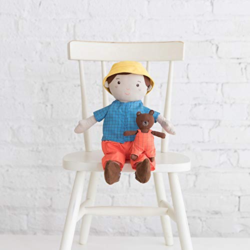 Manhattan Toy Playdate Friends Alex Machine Washable and Dryer Safe 14 Inch Doll with Mini Bear Stuffed Animal - style: Alex