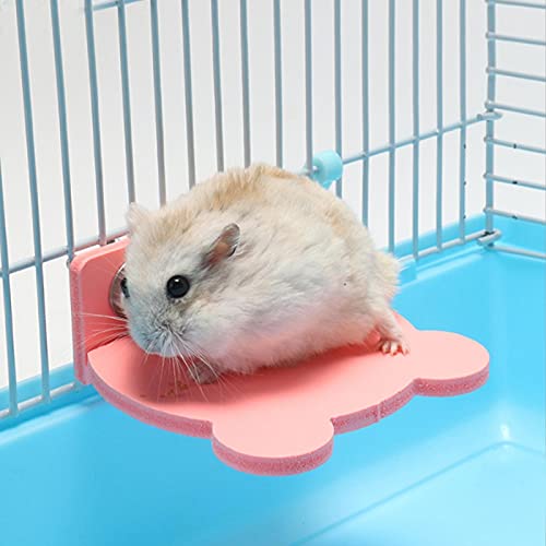 Pink Perch Bird Platform, Double Screw Standing Platform Stand Parrot Climbing Grinding Cage Toy, Comes with Screws, for Small Anminals Mouse Lovebird Finches Exercise
