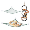 Snake Climbing Rings and 2PCS Hammock for Ball Python, Enrichment Toys for Snake, Reptiletank Cage Decor Habitat Accessories, Fun Exercise and Resting Toy for Chameleon, Gecko, Lizard, Parrot