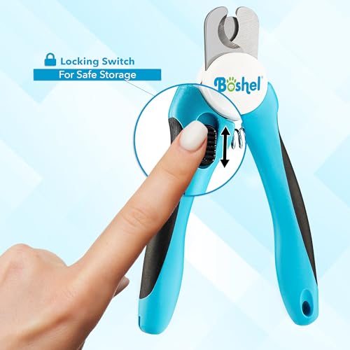 Dog and Cat Nail Clipper with Safety Guard, Razor-Sharp Toenail Cutter with Nail File, Ideal for Smaller Pets - size: Medium/Small