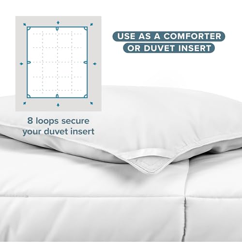 Bare Home Duvet Insert Comforter - King/California King - Goose Down Alternative - Ultra-Soft - Premium 1800 Series - All Season Warmth - Bedding Comforter (King/Cal King, White) - color: 01 - White, size: King/Cal King